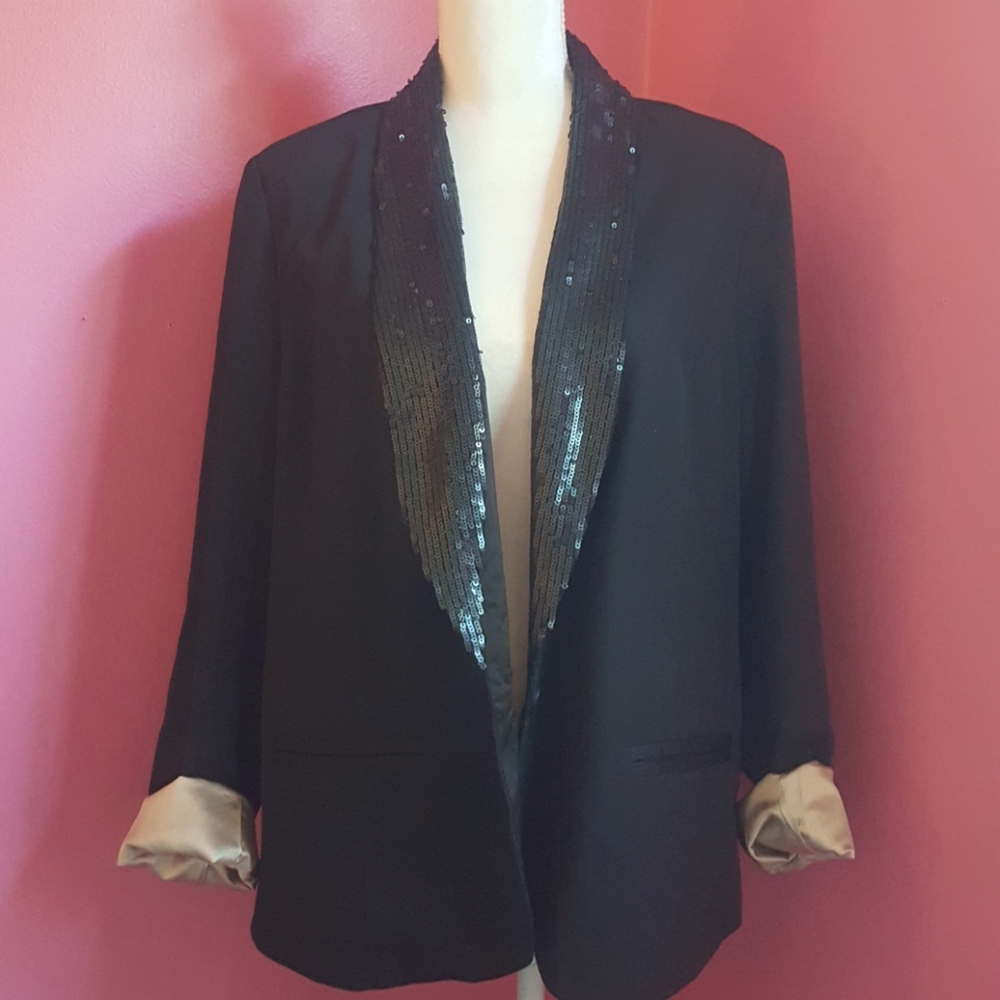 Grass Collection Black Tuxedo Jacket